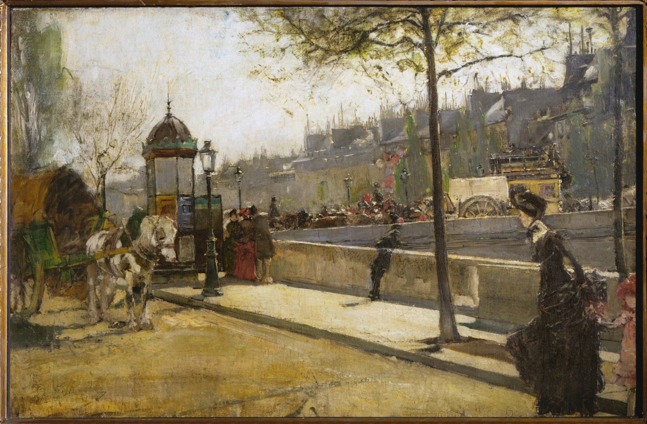 Banchina di Parigi (olio su tela) da Gotthardt Johann Kuehl