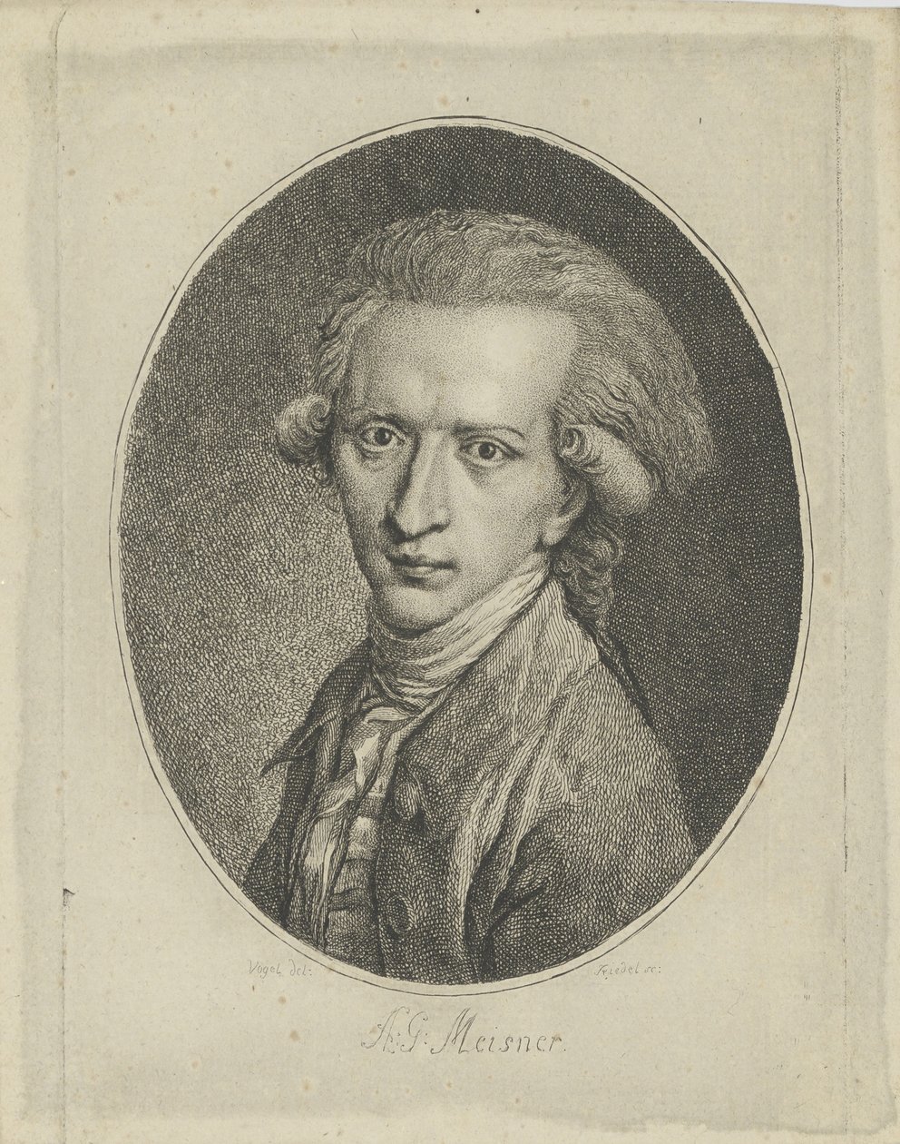Ritratto di August Gottlieb Meissner 1753-1807, c. 1800 da Gottlieb Friedrich Riedel