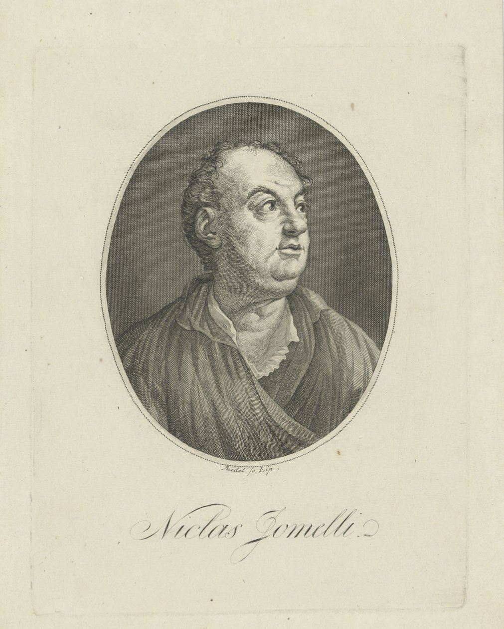 Ritratto del compositore Niccolò Jommelli da Gottlieb Friedrich Riedel