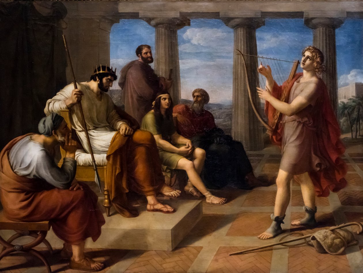Davide gioca davanti a Saul da Gottlieb Schick