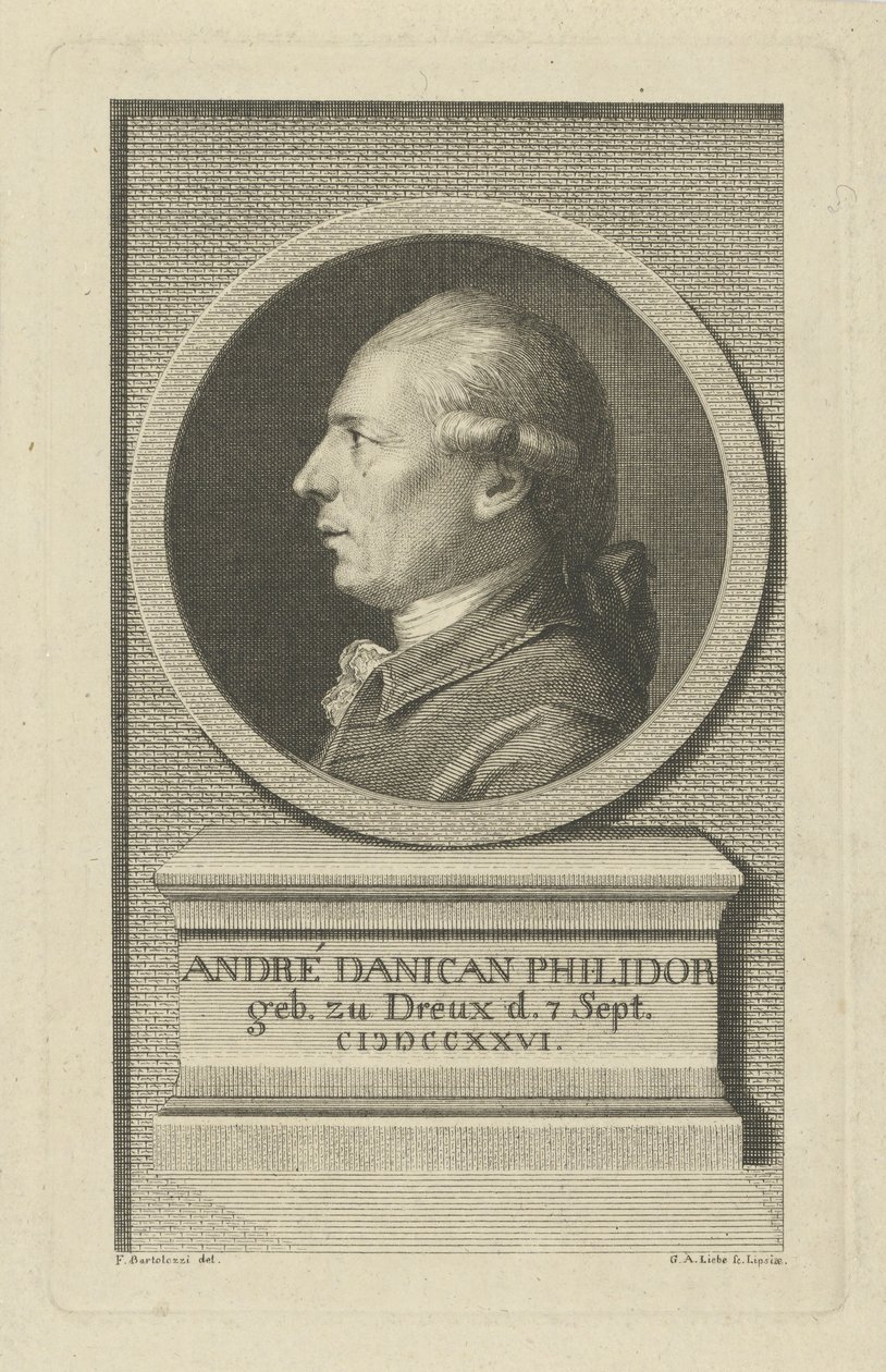 Ritratto di François-André Danican Philidor da Gottlob August Liebe