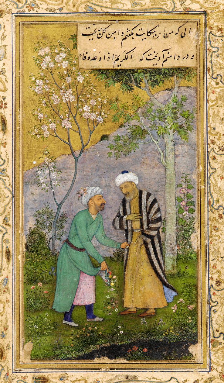 Saadi in un giardino di rose, 1645 da Govardhan