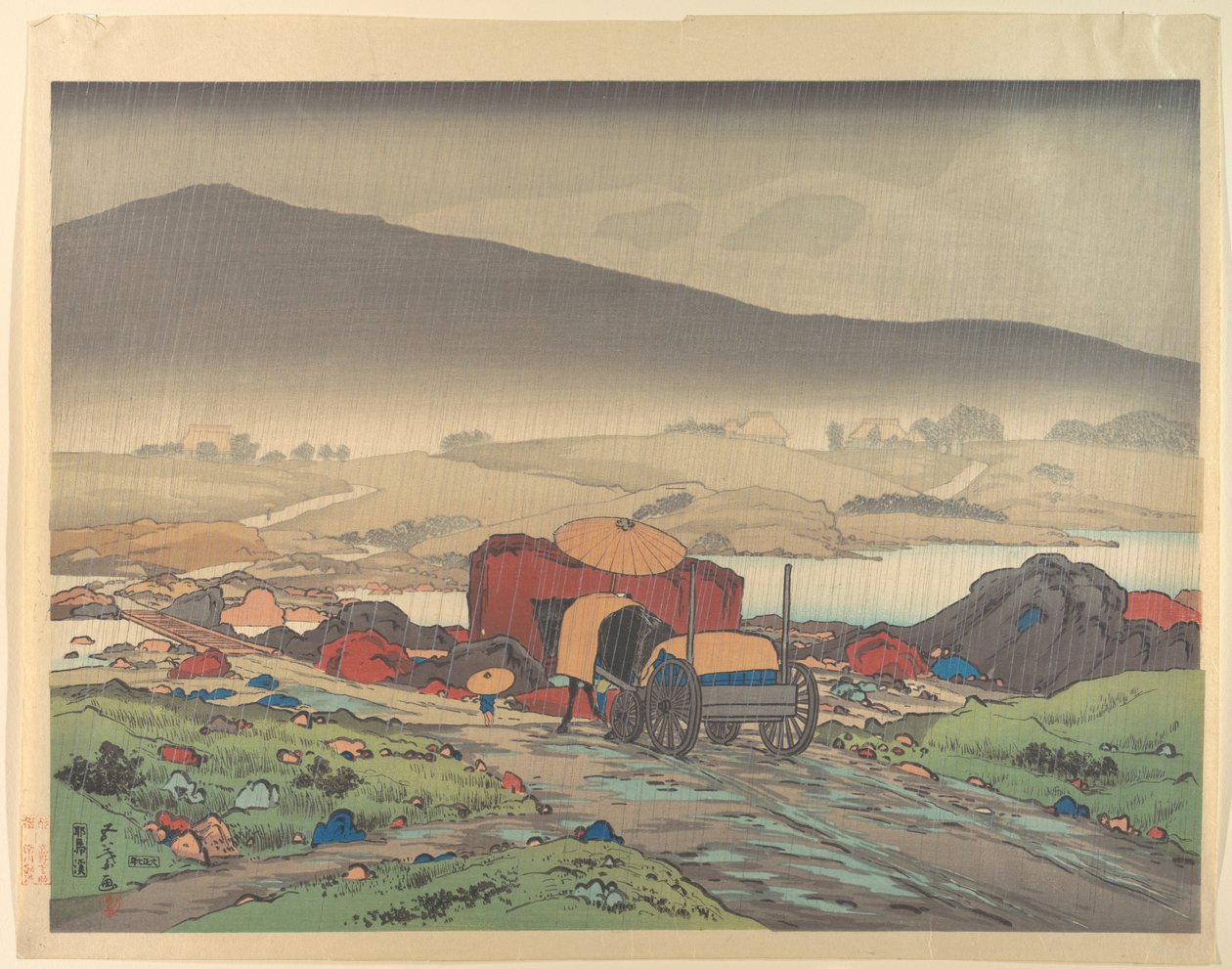 Pioggia a Yabakei da Goyo Hashiguchi