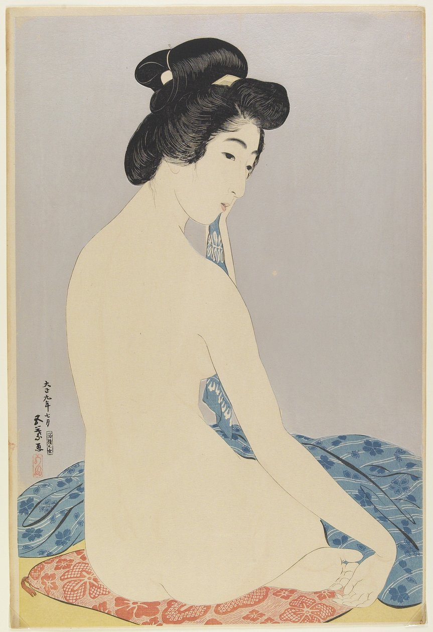 Donna dopo il bagno, luglio 1920 da Goyo Hashiguchi