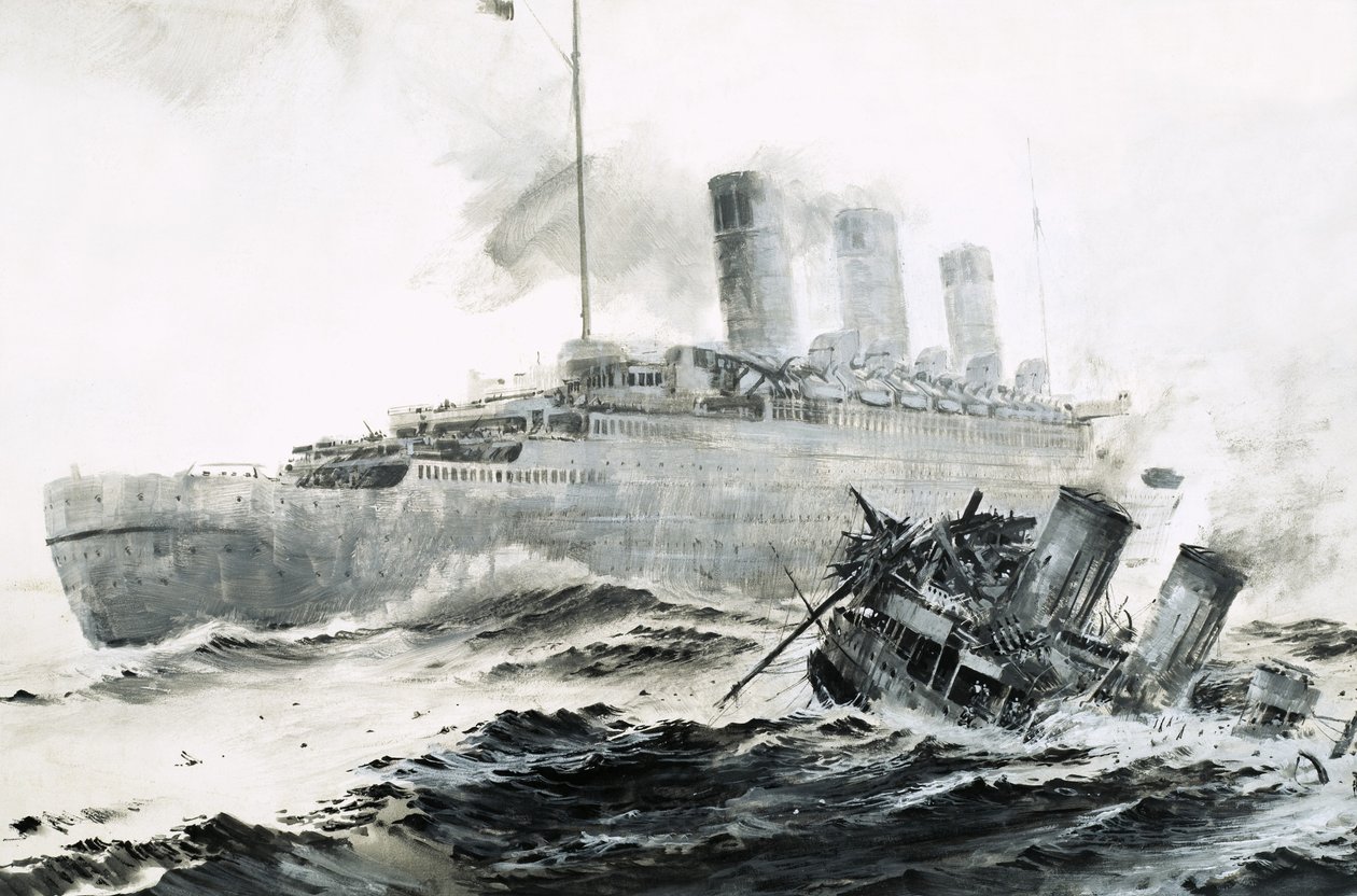 La Queen Mary si scontra con la sua scorta, la Curacoa, affondando la nave da Graham Coton