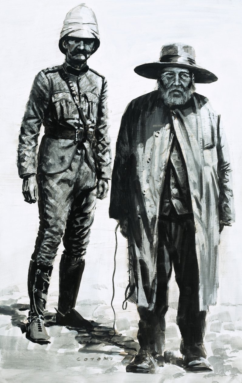 Il vincitore della battaglia di Spion Kop, Lord Roberts, e il generale boero Cronja da Graham Coton