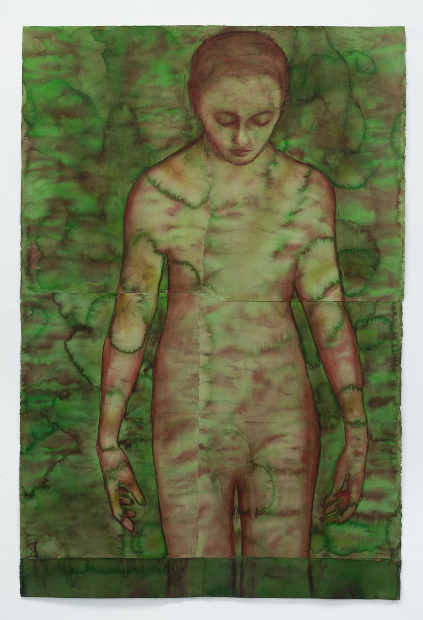 Schermo verde, 2025 (acquerello su archi) da Graham Dean