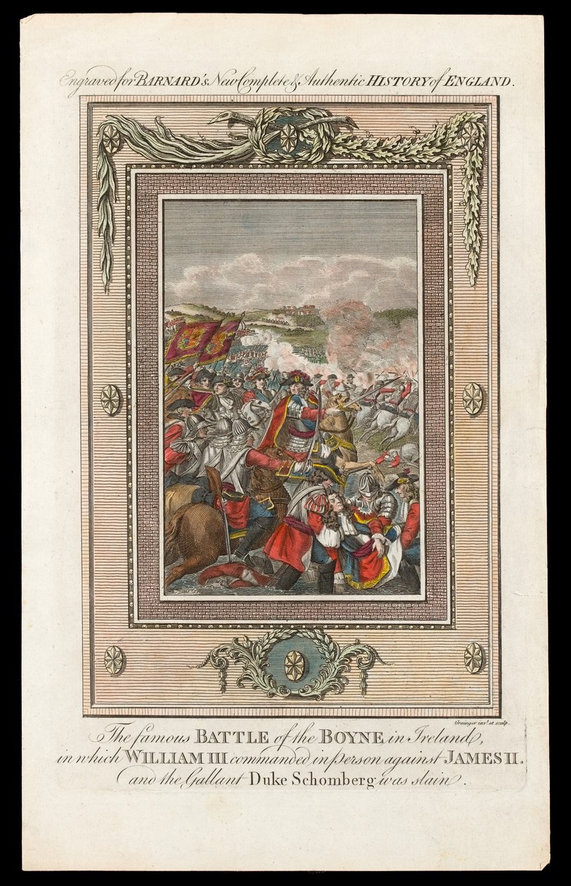 La famosa battaglia del Boyne in Irlanda, 1690 da Grainger