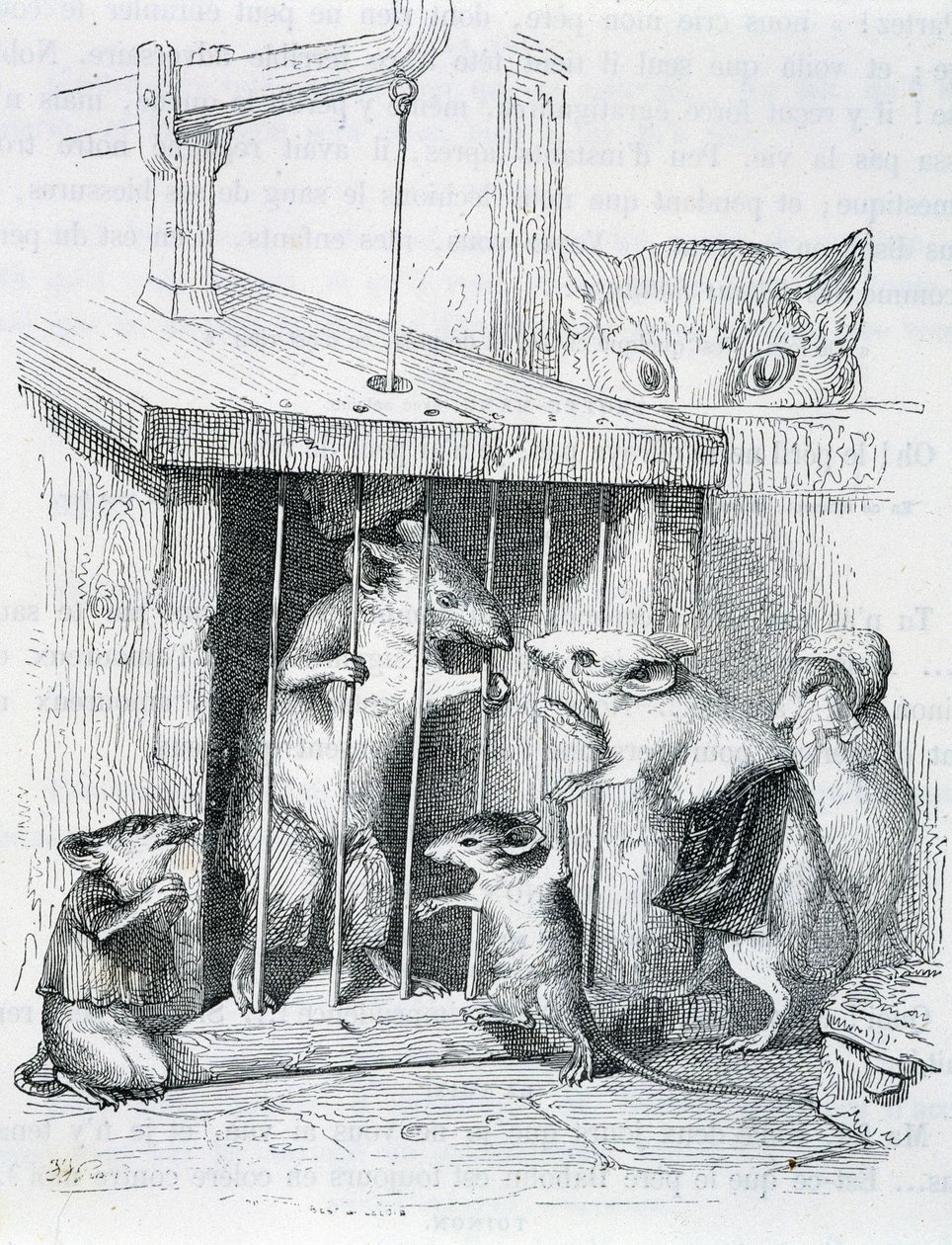 Topo intrappolato circondato dalla sua famiglia strappata - di Grandville da Grandville