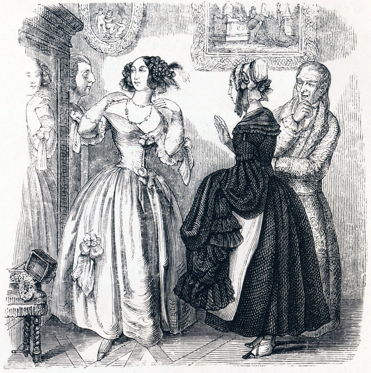 La giovane vedova - Favole di La Fontaine da Grandville