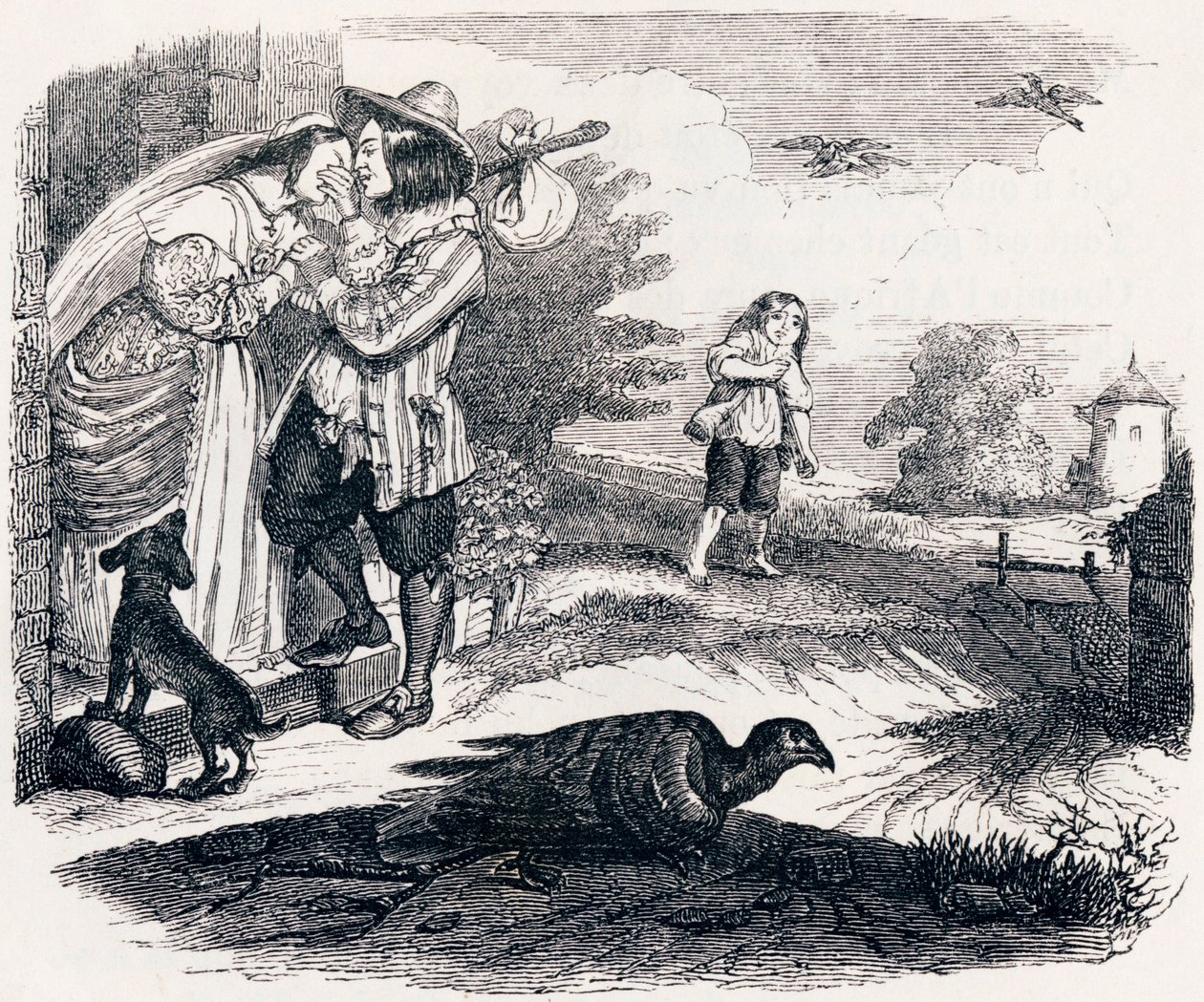 I due piccioni - Favole di La Fontaine da Grandville