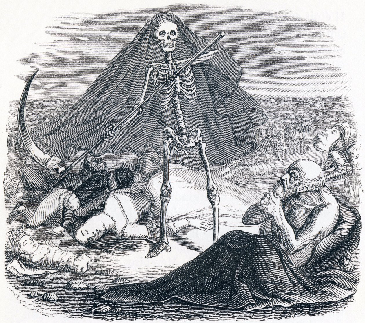 La morte e il morente - Favole di La Fontaine da Grandville