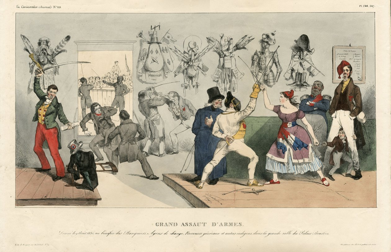 Illustrazione di Jean Ignace Gerard dit Grandville in La Caricature (1830) politique, no. 119 da Grandville