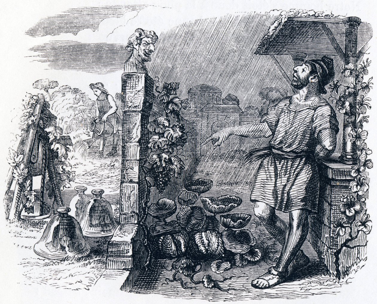 Giove e il mezzadro - Favole di La Fontaine da Grandville