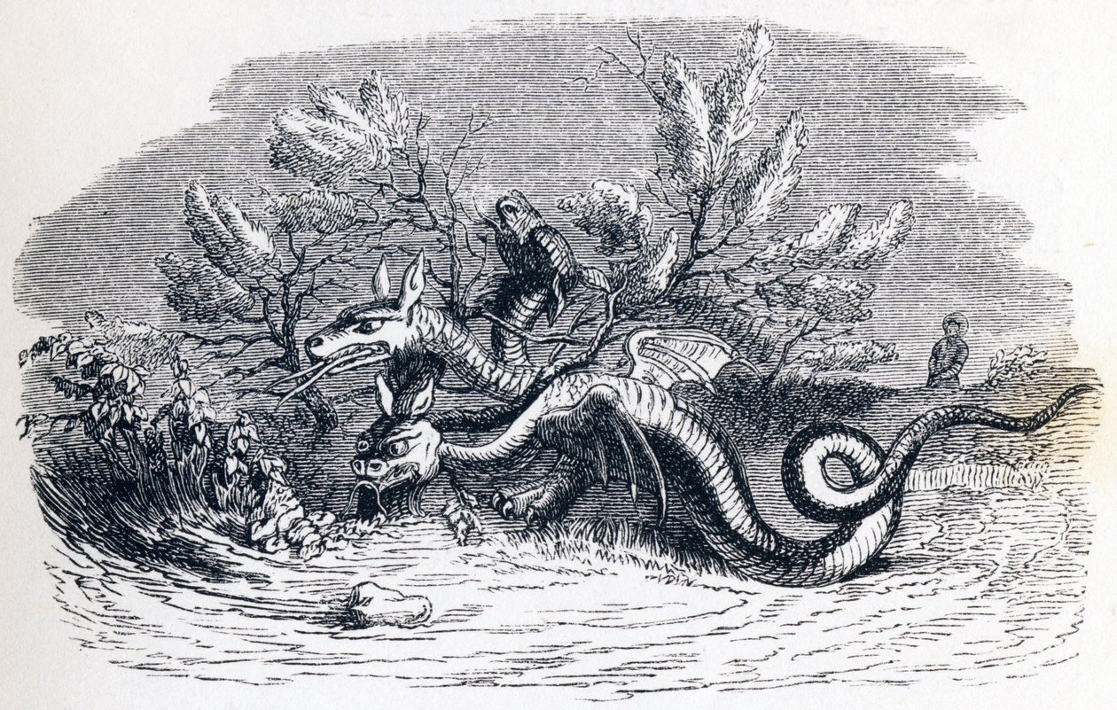 Il drago a più teste e il drago a più code - Favole di La Fontaine da Grandville