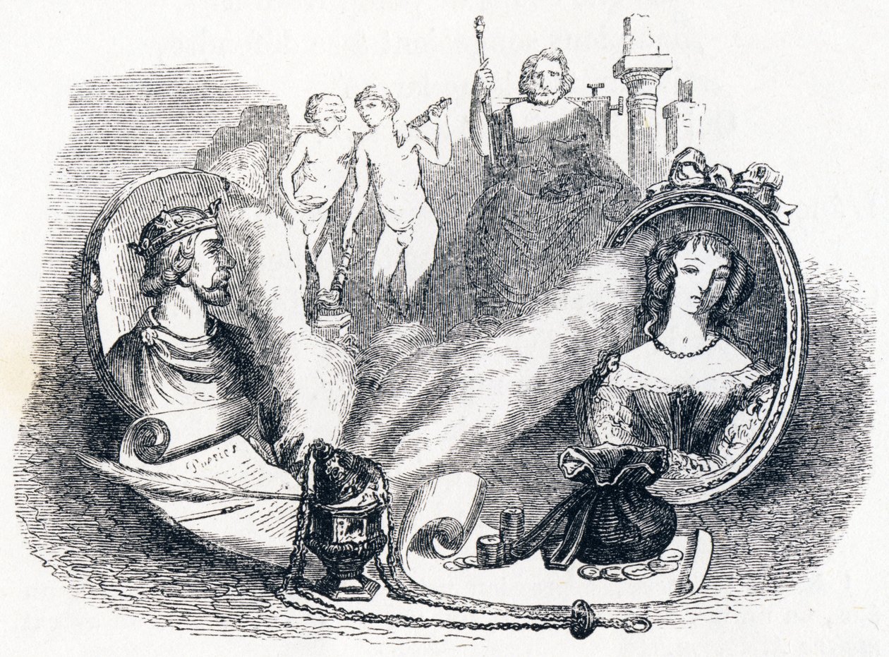 Simonide preservato dagli dei - Favole di La Fontaine da Grandville
