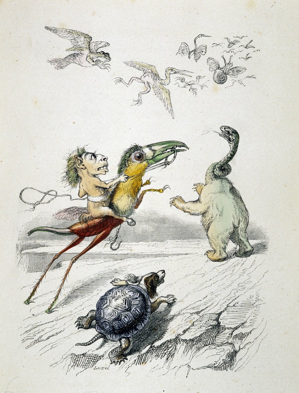 La caccia (corsa di animali favolosi) di Grandville da Grandville