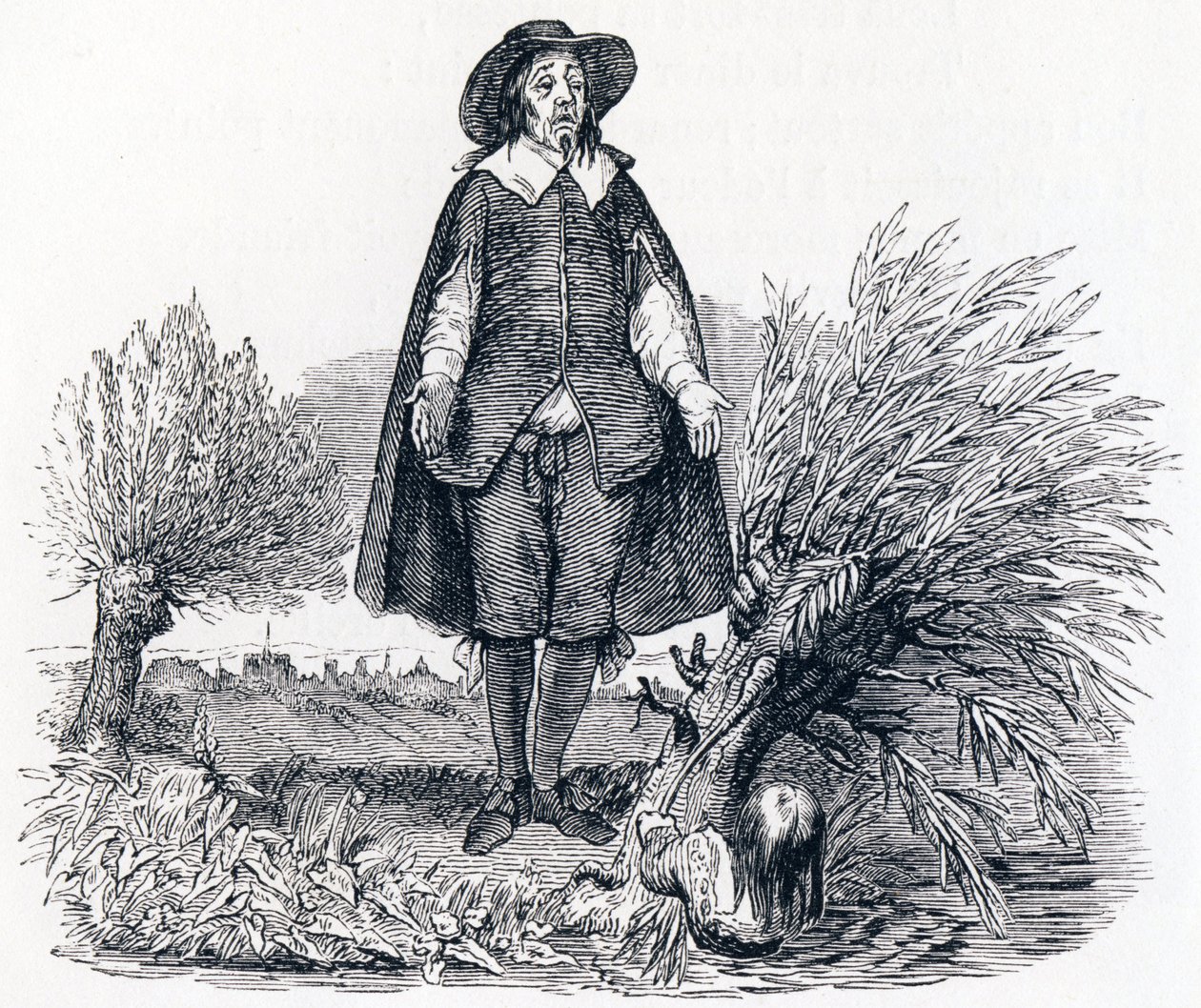 Il bambino e il maestro di scuola - Favole di La Fontaine da Grandville