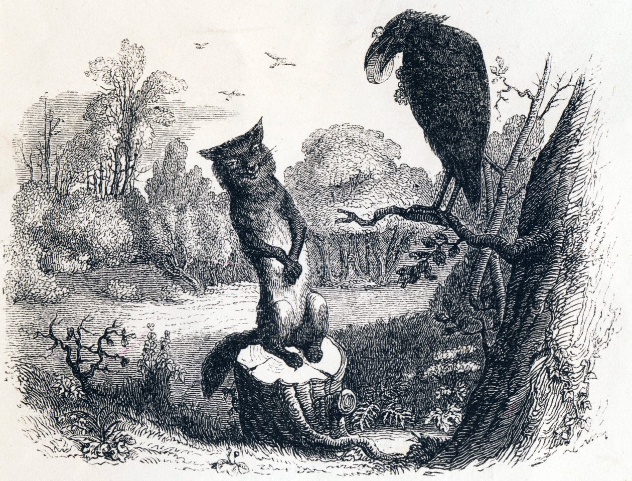 Il corvo e la volpe da Grandville