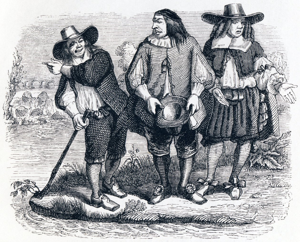 La donna annegata - Favole di La Fontaine da Grandville