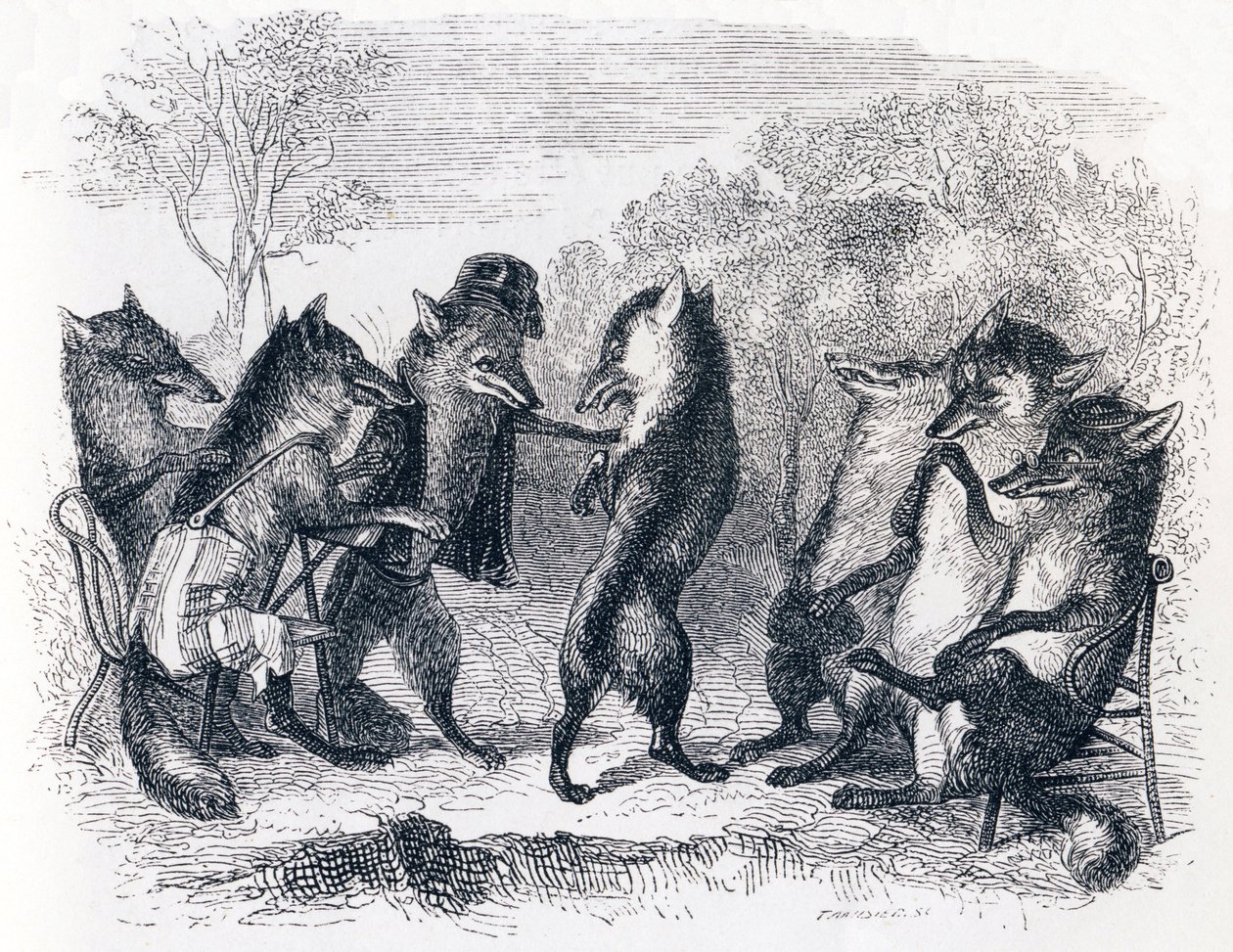 La volpe con la coda tagliata da Grandville