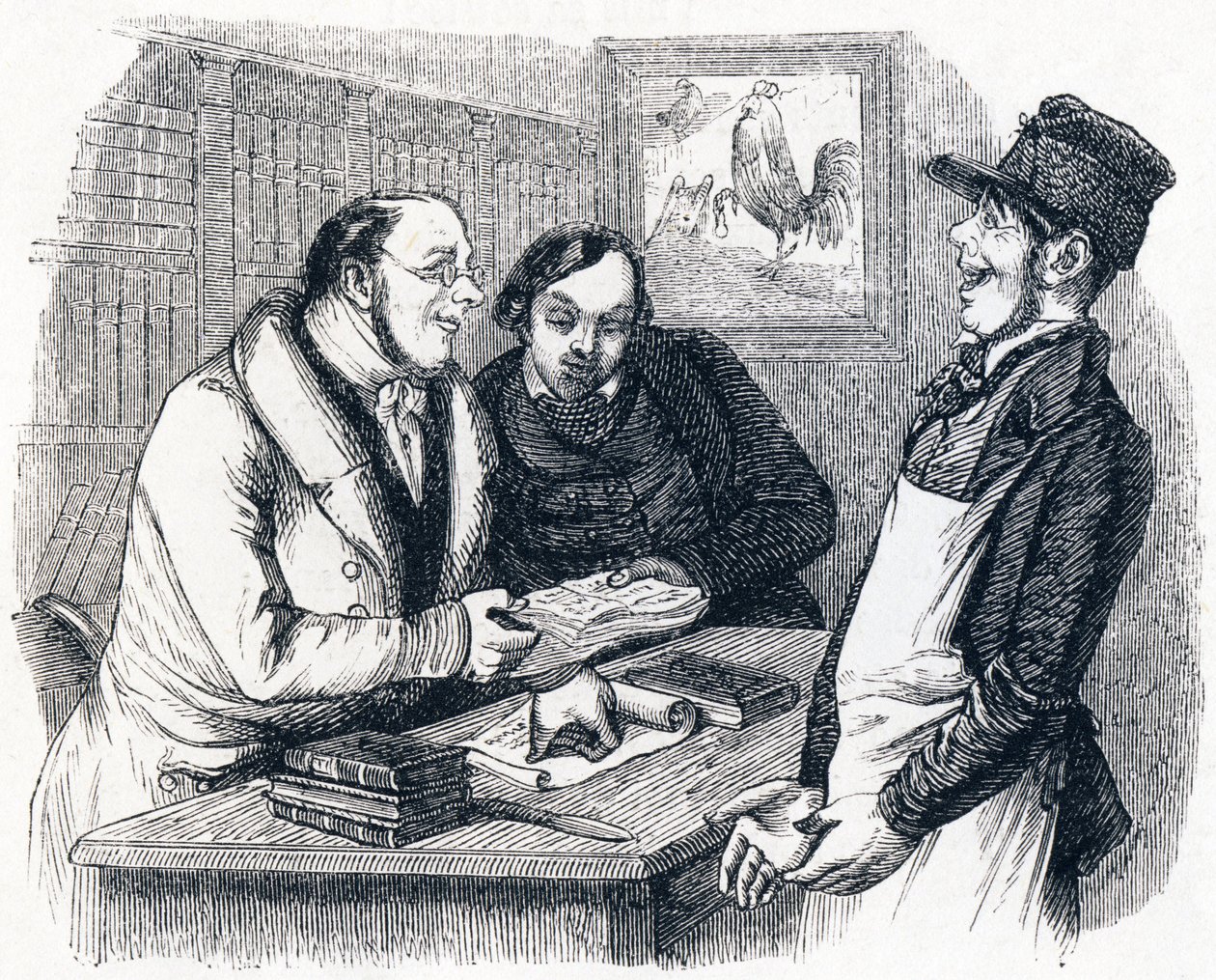 Il gallo e la perla - Favole di La Fontaine da Grandville