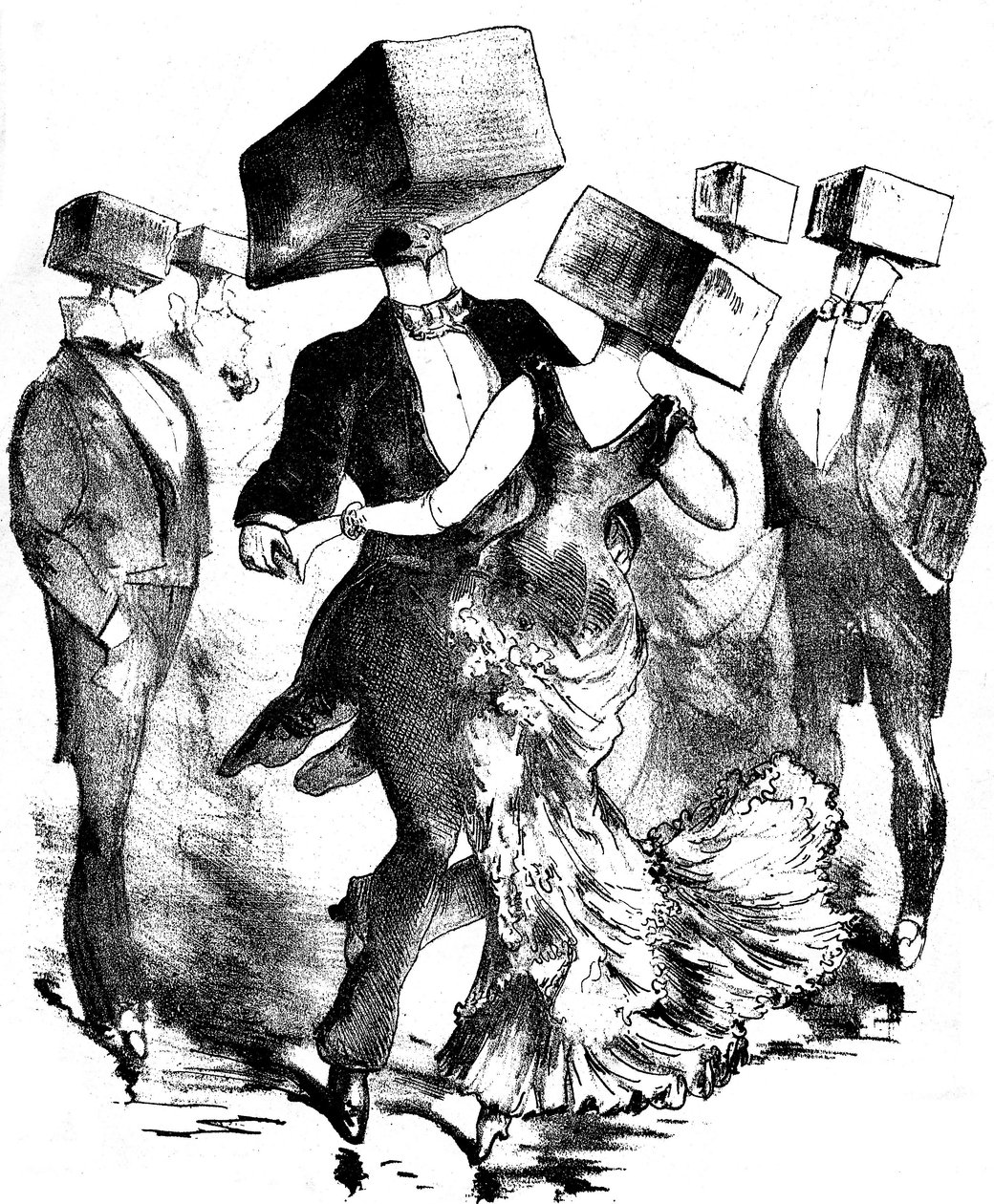 Illustrazione non firmata per la partitura musicale di un