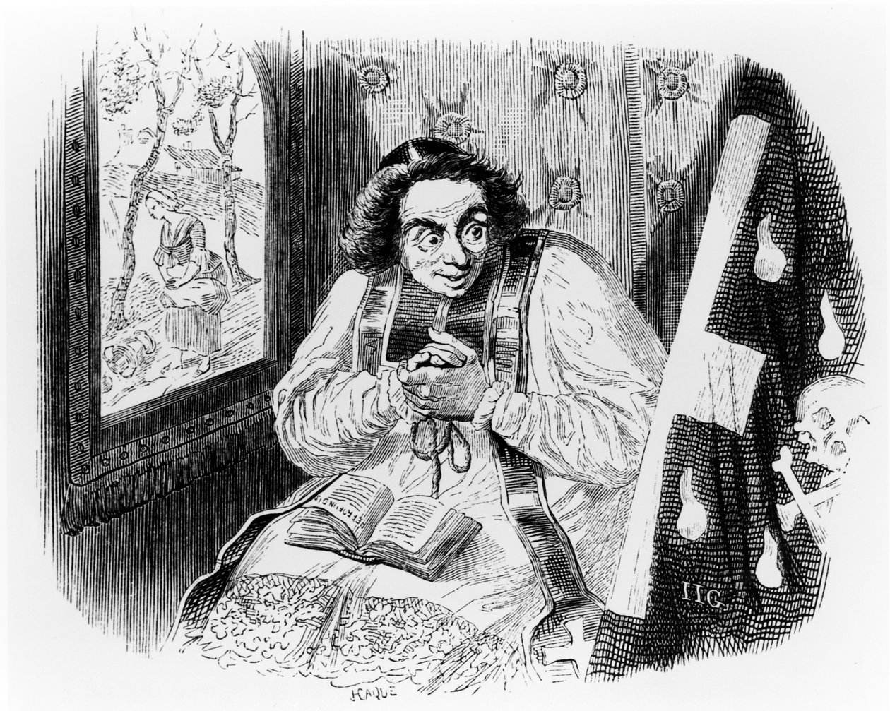 Il prete e il cadavere, illustrazione per 
