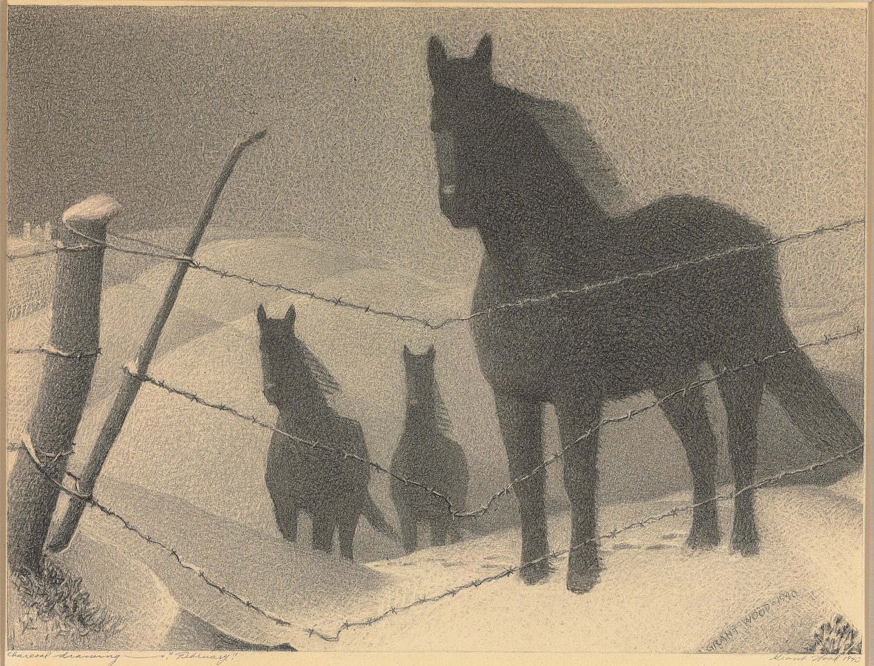 Studio per "Febbraio", 1940 da Grant Wood