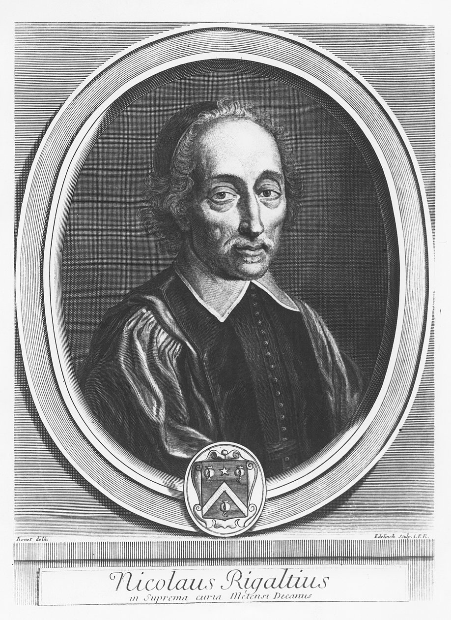 Ritratto di Nicolas Rigault da Gérard Edelinck