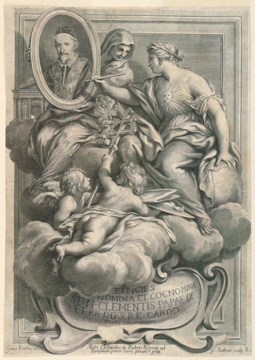 Effigies Nomina et Cocnomina Clementis Papae IX da Gérard Audran