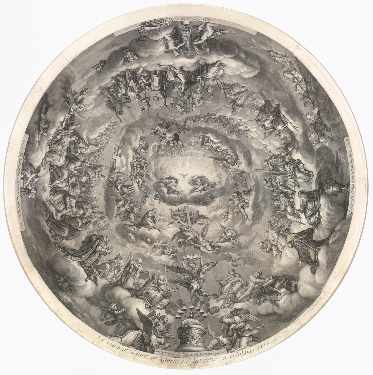La Santissima Trinità, Soffitto della Chiesa di Val-de-Grâce da Gérard Audran