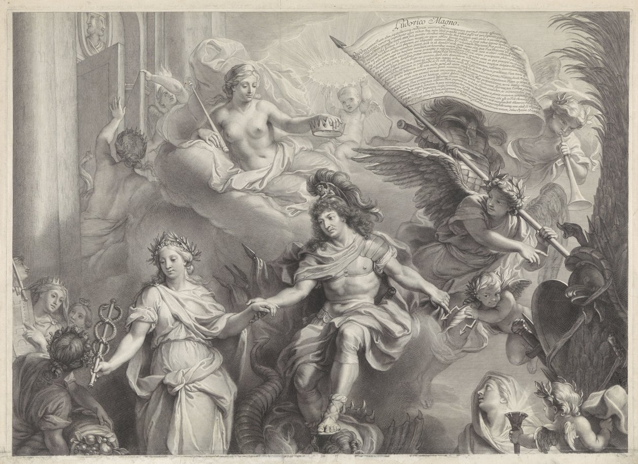Allegoria del potere di Luigi XIV da Gérard Edelinck