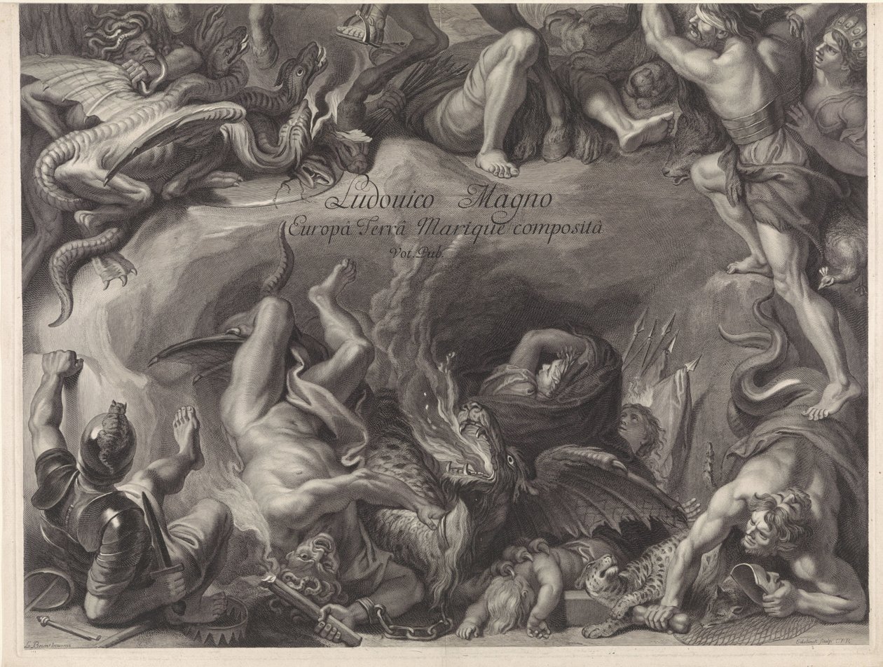 Ritratto allegorico a cavallo di Luigi XIV, re di Francia da Gérard Edelinck