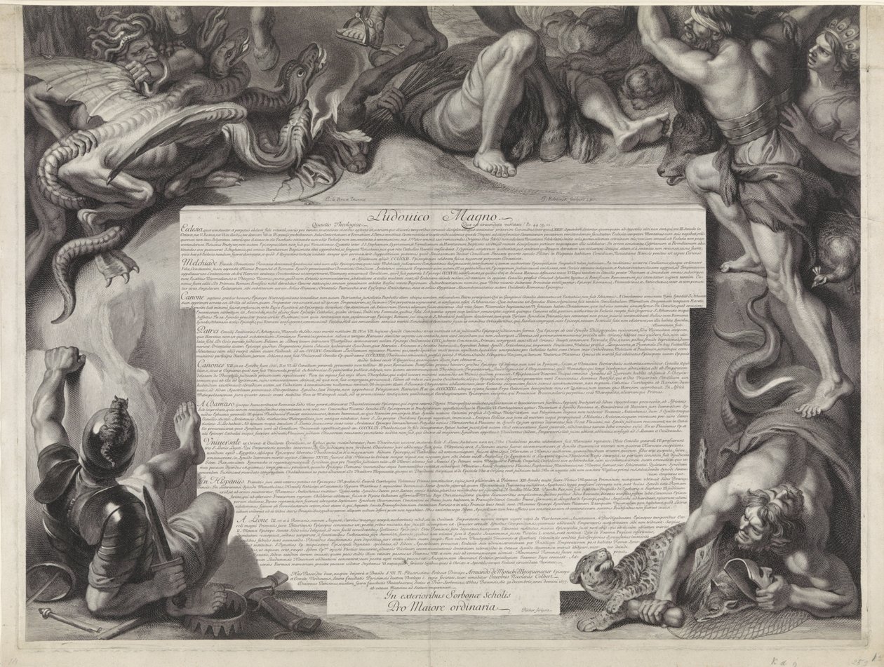 Ritratto allegorico a cavallo di Luigi XIV, re di Francia da Gérard Edelinck