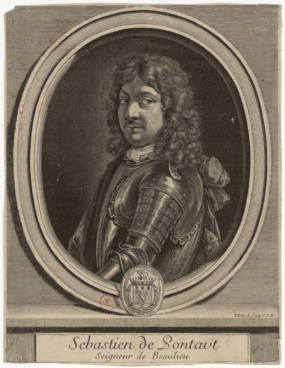 Edelinck - Sebastien de Pontaut Seigneur de Baulieu da Gérard Edelinck