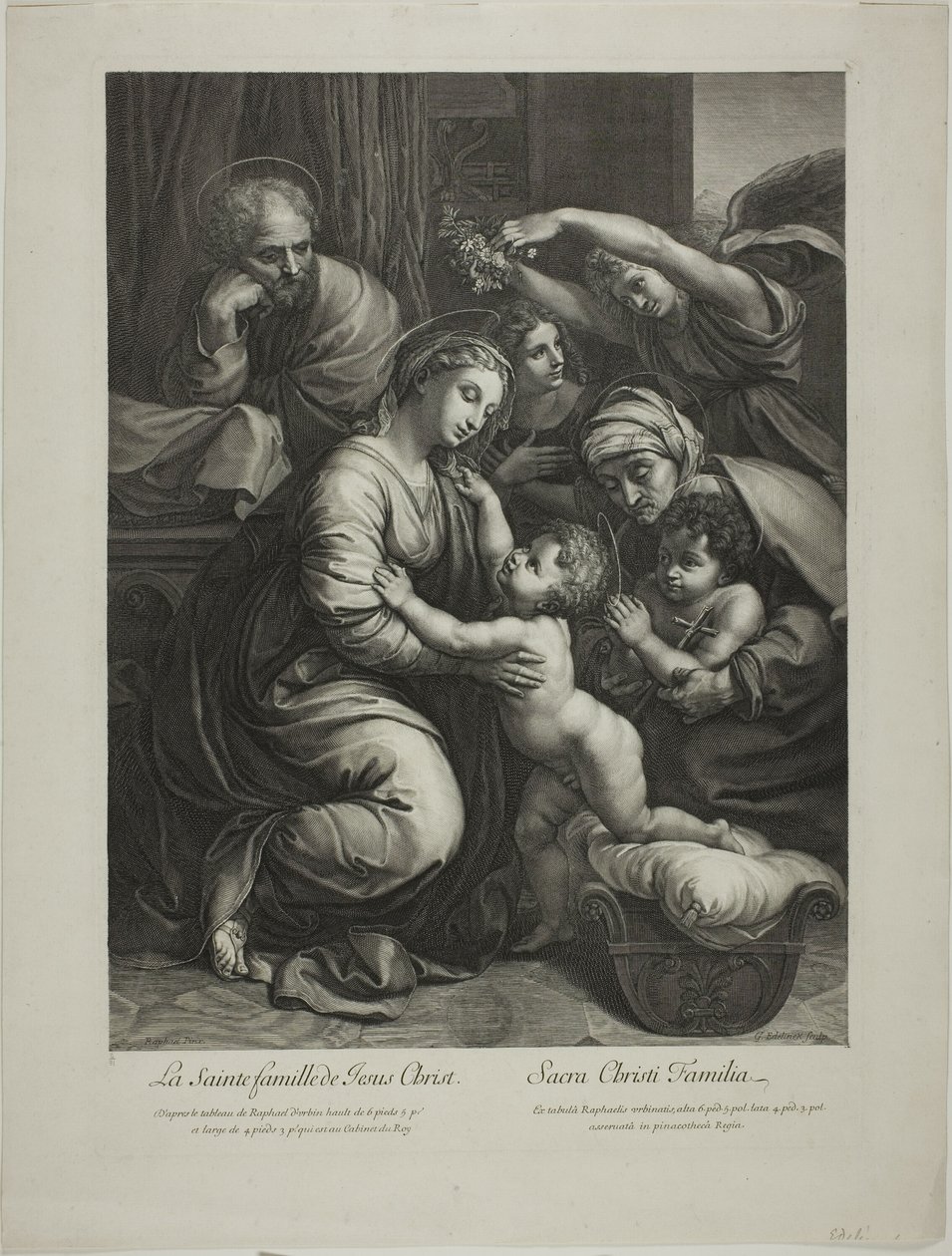 Sacra Famiglia di Gesù Cristo da Gérard Edelinck