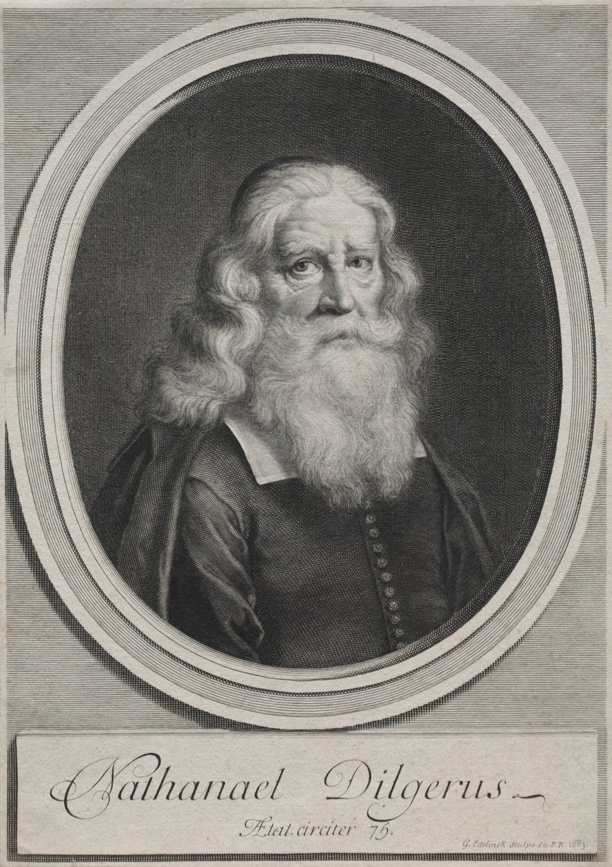 Nathanael Dilgerus, ministro di Danzica, 1683 da Gérard Edelinck
