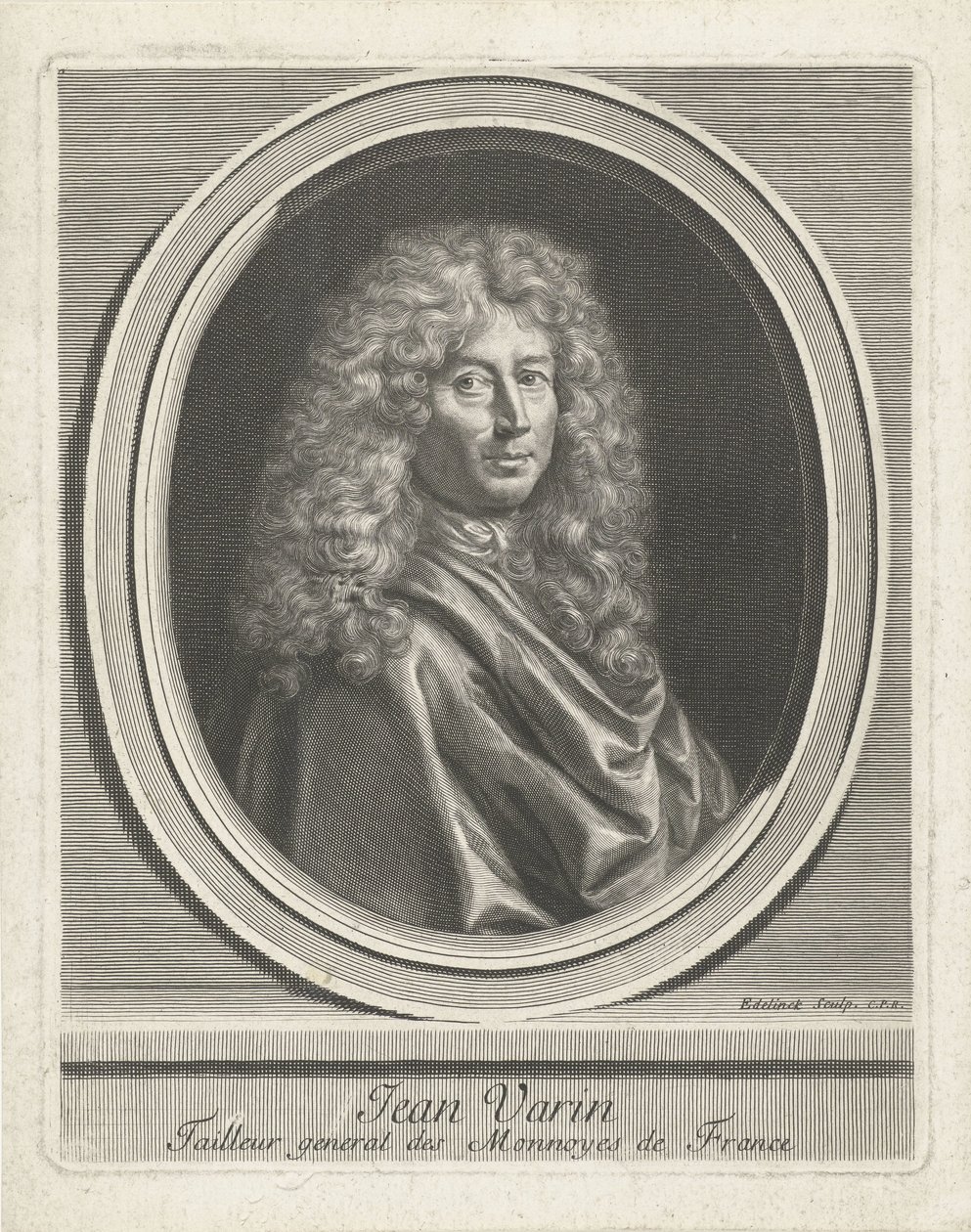 Ritratto di Jean Varin da Gérard Edelinck