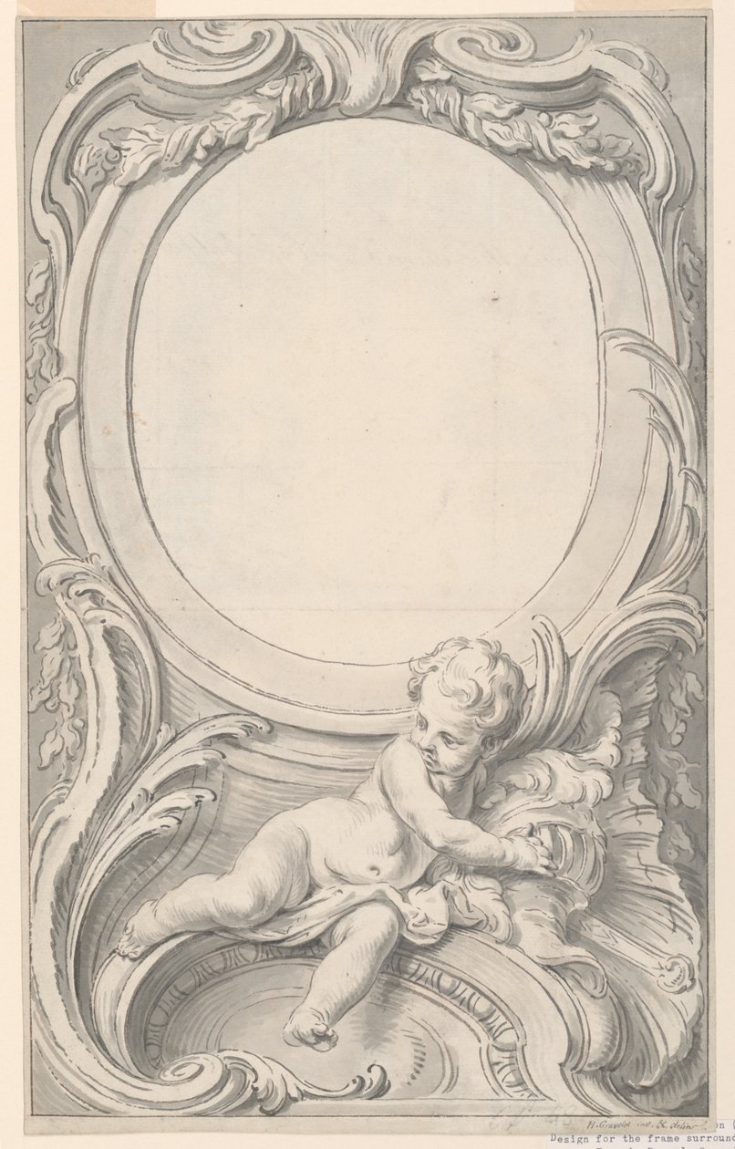 Progetto per cornice intorno al ritratto di Francis Russell, secondo conte di Bedford da Gravelot