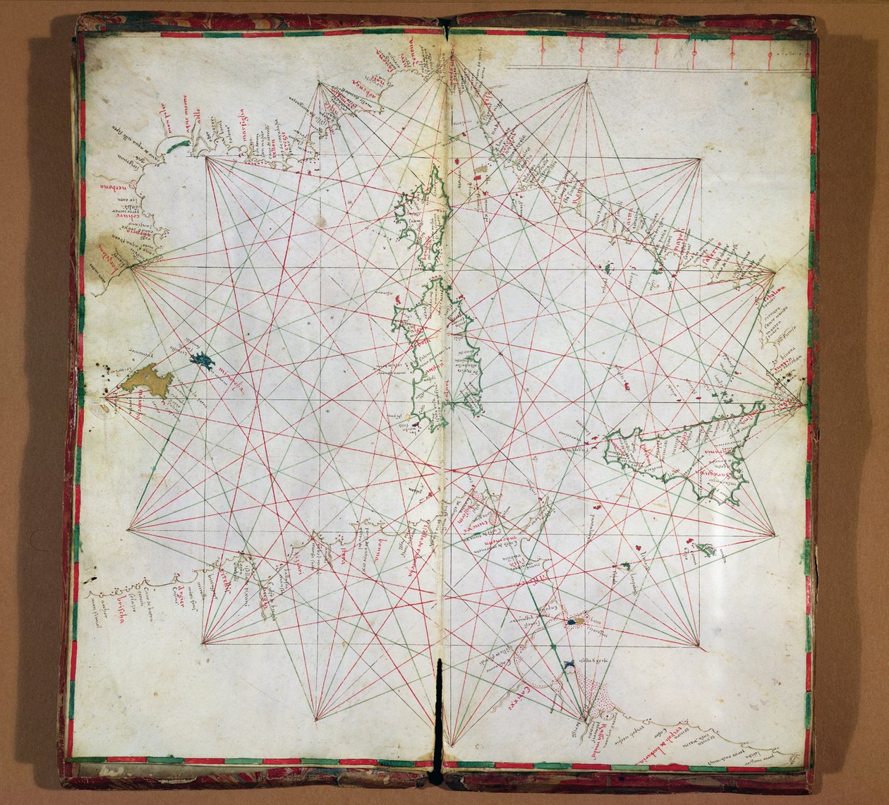 Mappa del Mediterraneo centrale da Grazioso Benincasa