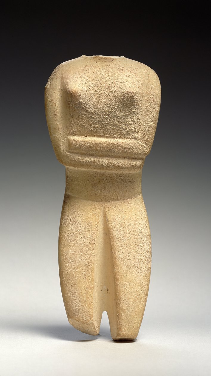 Figura cicladica, Spedos, c.2700-2500 a.C. (marmo) da Greek