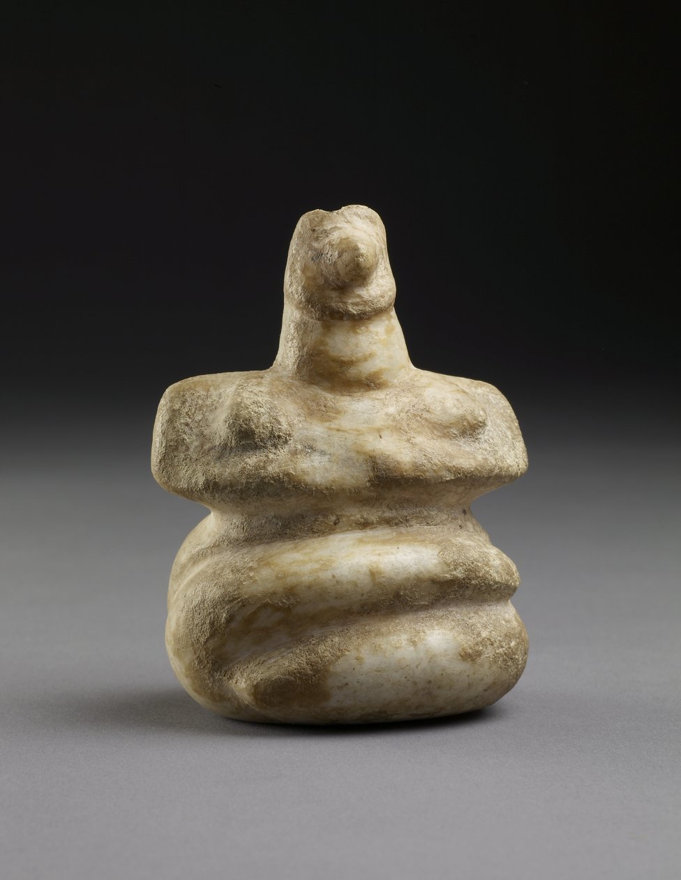 Figura seduta da Patissia, Cicladico, c.3000-2000 da Greek