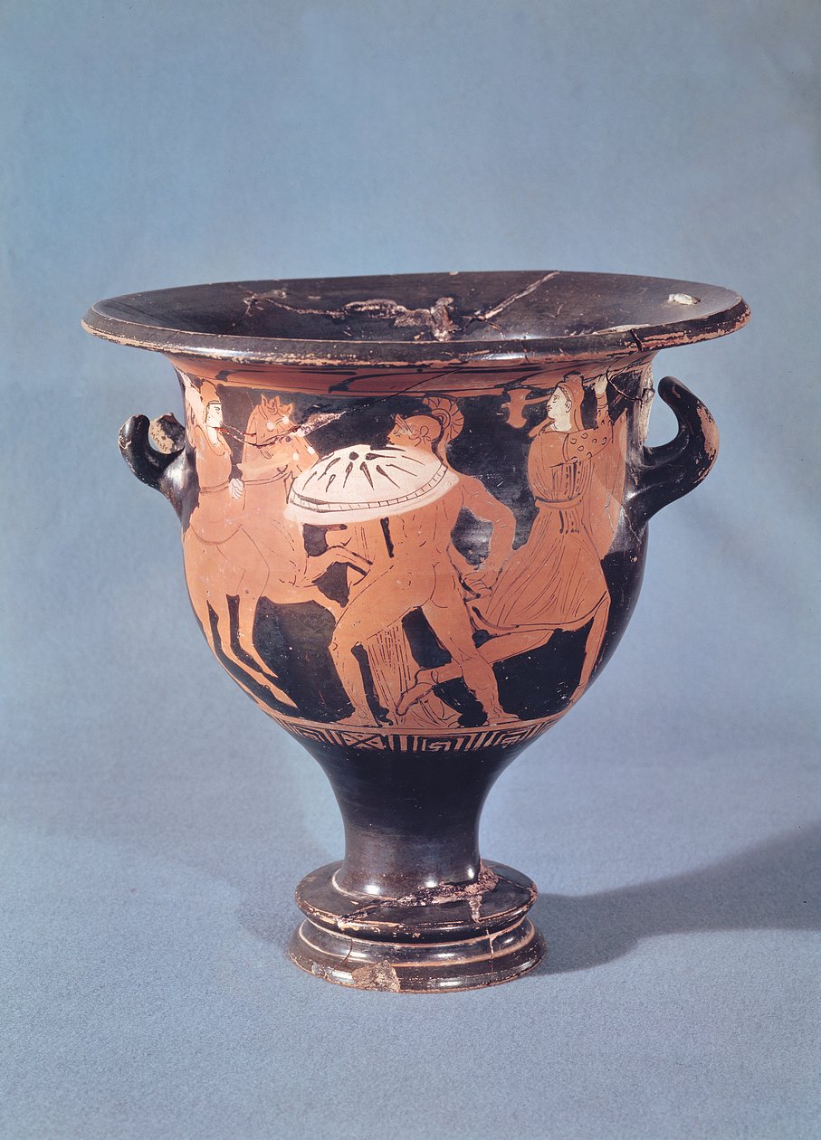 Il cratere di Kertch che raffigura un oplita che combatte due amazzoni da Greek