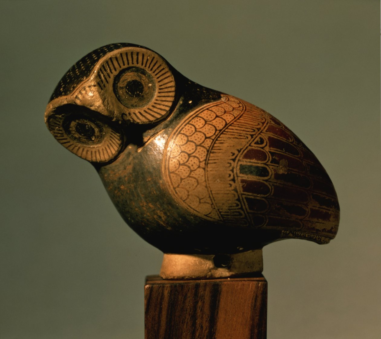 Vaso a forma di gufo, Proto-Corinzio, c.640 a.C. da Greek