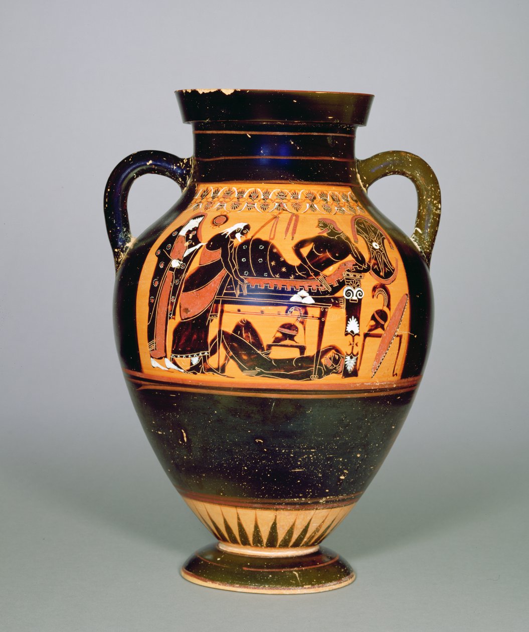 Anfora raffigurante Priamo e Achille, c.550 a.C. da Greek