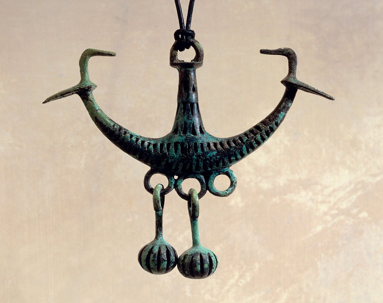 Pendente a forma di ancora, gioiello in bronzo, da Axioupolis, Grecia, Civiltà greca, VIII-VII secolo a.C. da Greek