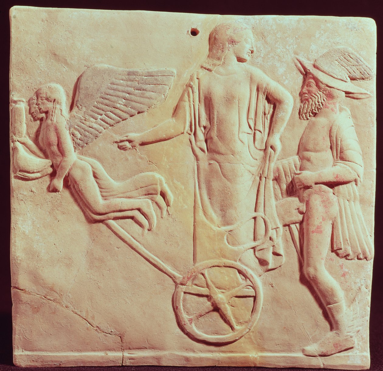 Afrodite ed Ermes su un carro trainato da Eros e Psiche, 470 a.C. da Greek