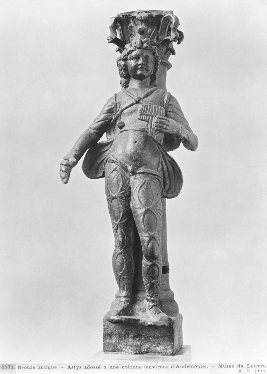Attis appoggiato a una colonna, periodo ellenistico da Greek