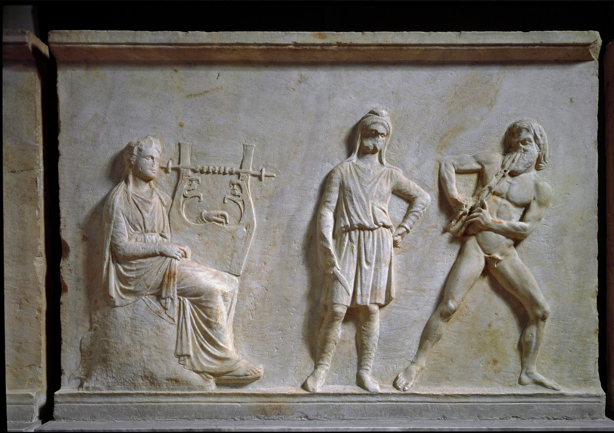 Arte greca: competizione musicale tra Apollo e Marsia da Greek